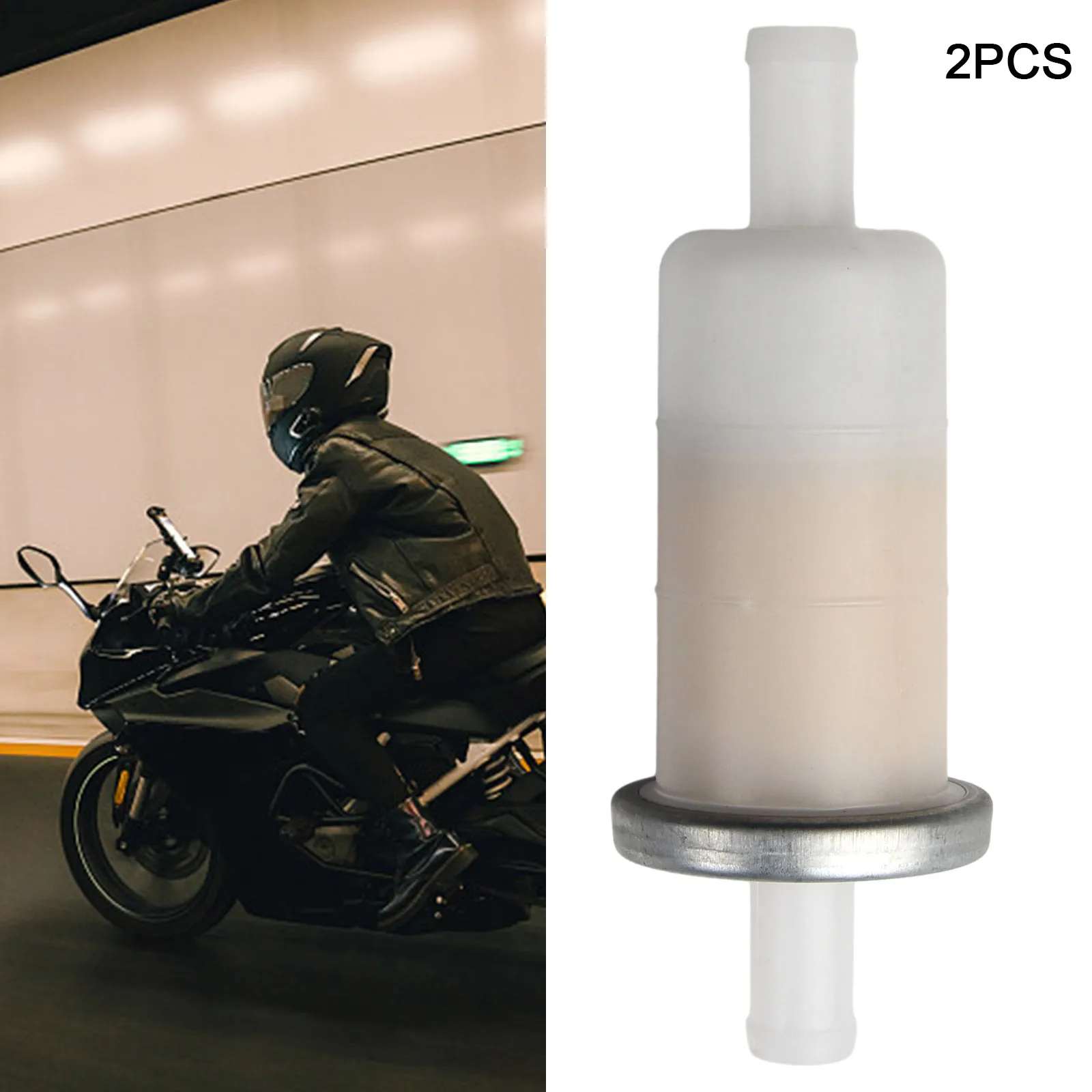 2 قطعة 2-1/4 بوصة طويلة العلامة التجارية الجديدة فلتر الوقود استبدال مباشر 3-7/8 بوصة 16900-MG8-003 لخطوط الوقود 9.5 مللي متر أو 3/8 بوصة #5