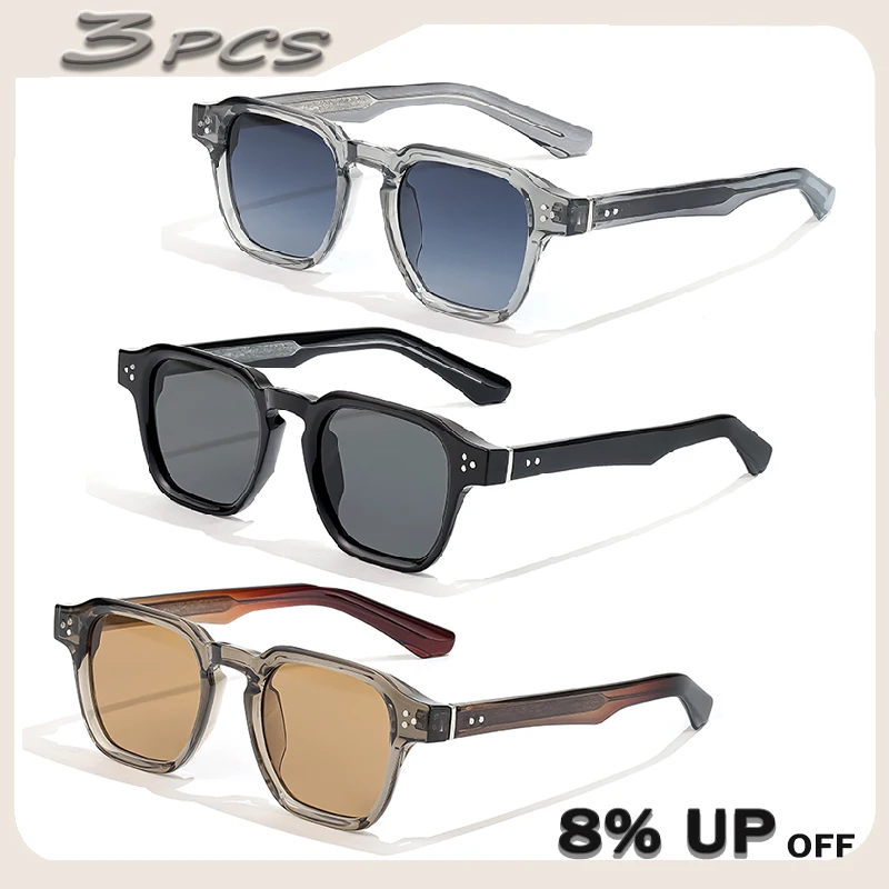 1/2/3 Pcs Großhandel Neue Mode Sonnenbrillen Männer Klassische Quadratische Sonnenbrille Party Im Freien Urlaub Reise Brillen – Detail 9