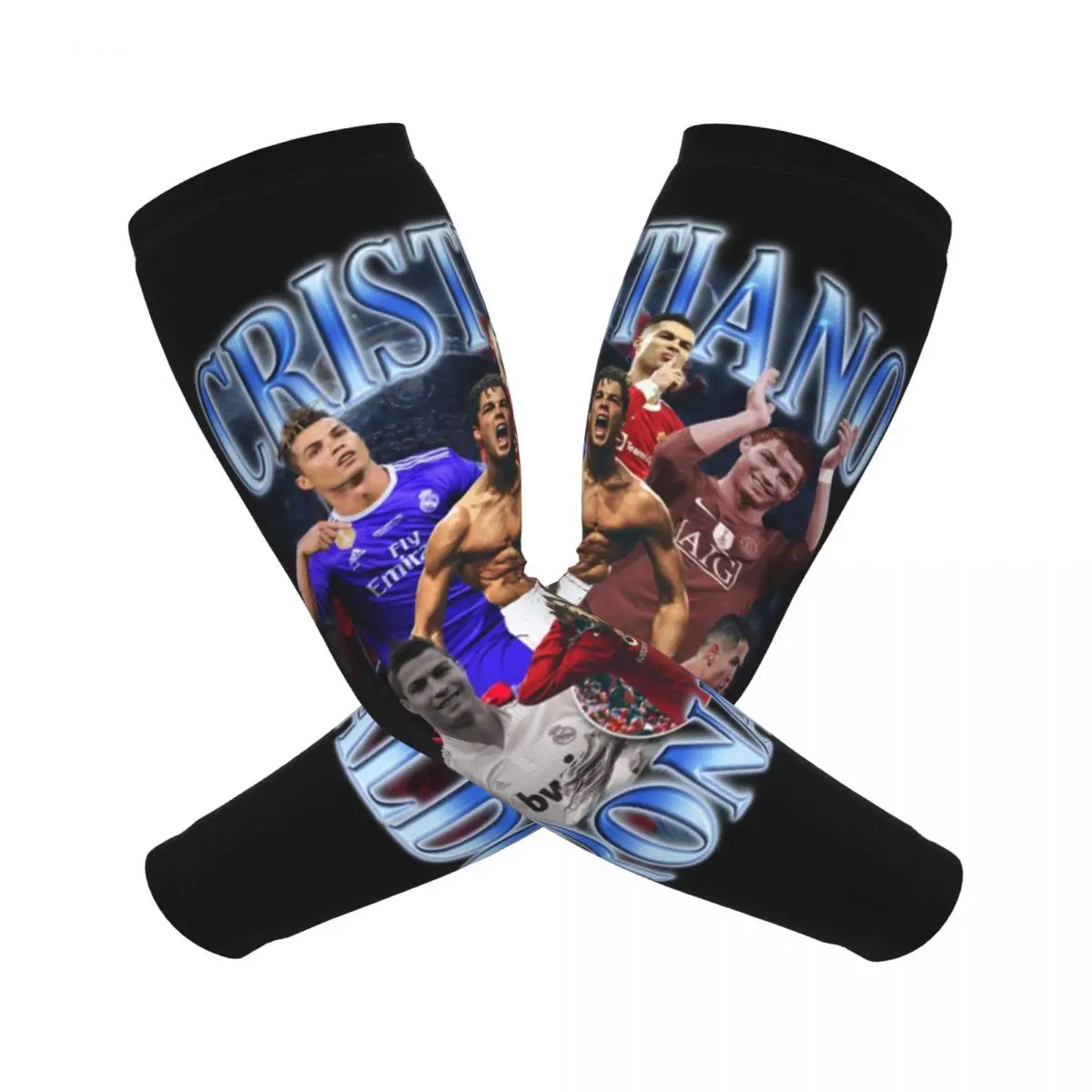 

Cristiano Ronaldo CR7 Rap Arm Sleeves Men Women Sun UV Protection Tattoo Cover Up Sports Cooling Cycling