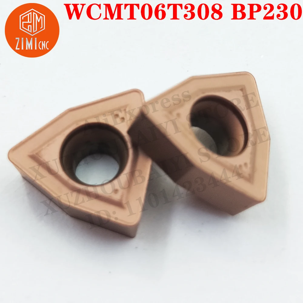 WCMT06T308BP230 WCMT06T308 Inserti per trapano a U in carburo Utensili di tornitura indicizzabili Lama per trapano a U per tornio da taglio Strumenti CNC utensili da taglio