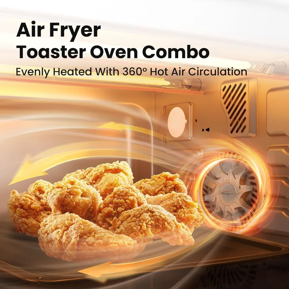 Toaster Oven Air Fryer FLASHWAVE™ Ultra-Rapid Heat Technology, Convection Toaster Oven Countertop with Bake Broil Roast