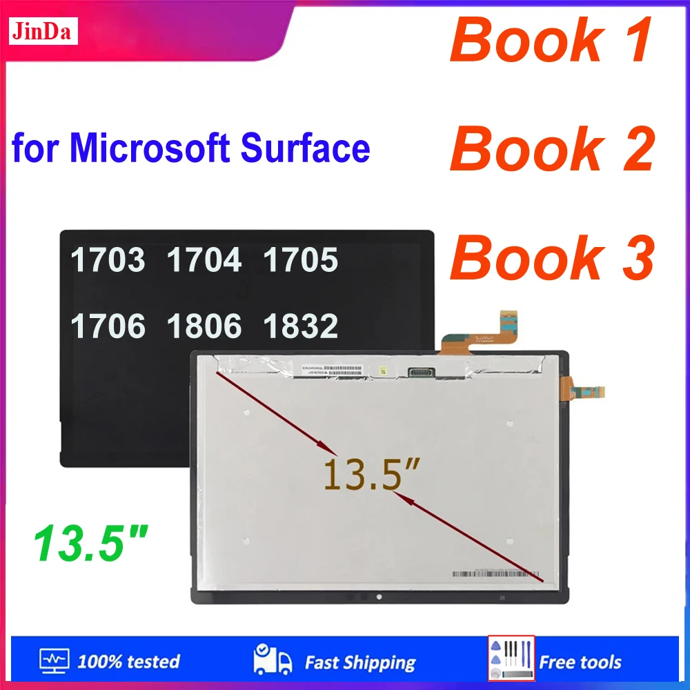 13,5 "AAA + LCD para Microsoft Surface Book 1 Book 2 Book 3 1703 1704 1705 1706 1806 1832 pantalla LCD herramientas de montaje de pantalla táctil