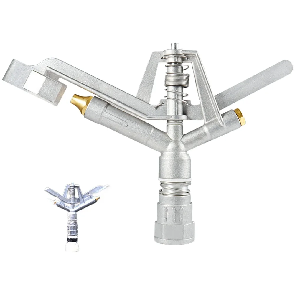 Aluminum Alloy Rocker Sprinkler Head with 1 Inch Threaded Inlet for Garden Agricultural Irrigation 360 Degree Rotation
