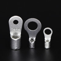 RNB RNB8-4/5/6/8/10/12 6-10mm2 AWG8 Wire Cable Ring Tongue Lug Spade Soldered Non Insulated Copper Connector Crimp Terminal