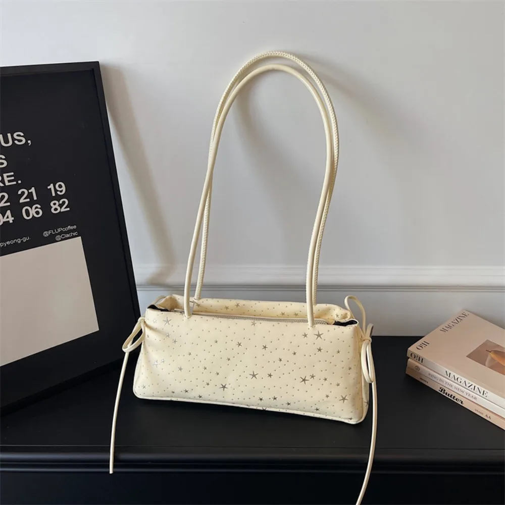 Soft Surface Shoulder Bag Star Pattern Large Capacity Women's Bag Lightweight Versatile Underarm Bag Spring Season
