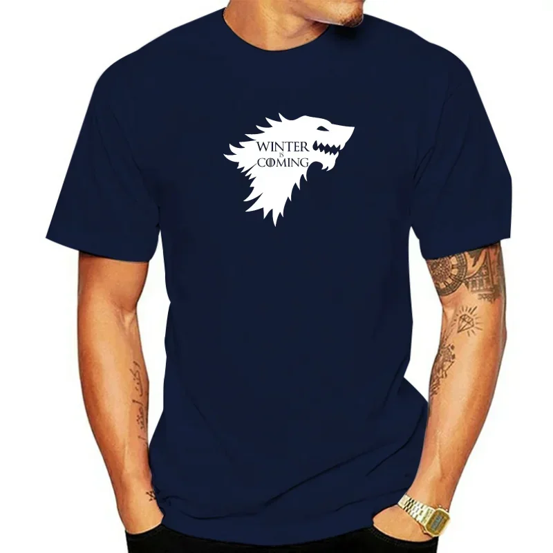 new printed T-shirt Winter Is Coming Quote Slogan Present Of Thrones Cool Mens T-Shirt Game