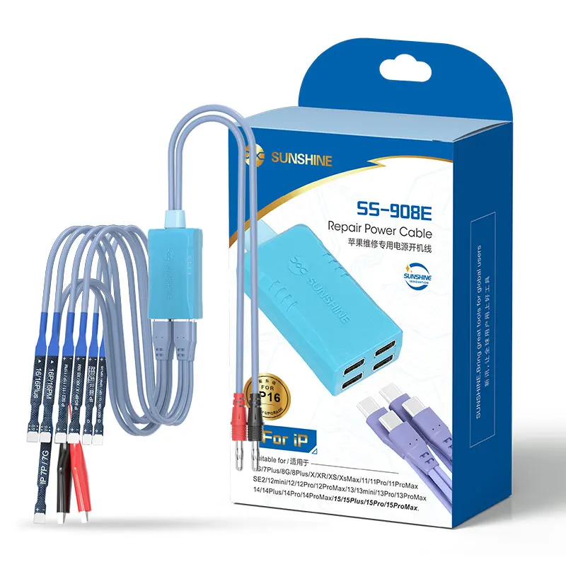 SUNSHINE SS-908E Power Boot Control Line Dedicated for Phone 7G -15 Pro Max Repair Power Supply Test Cable Line Tool
