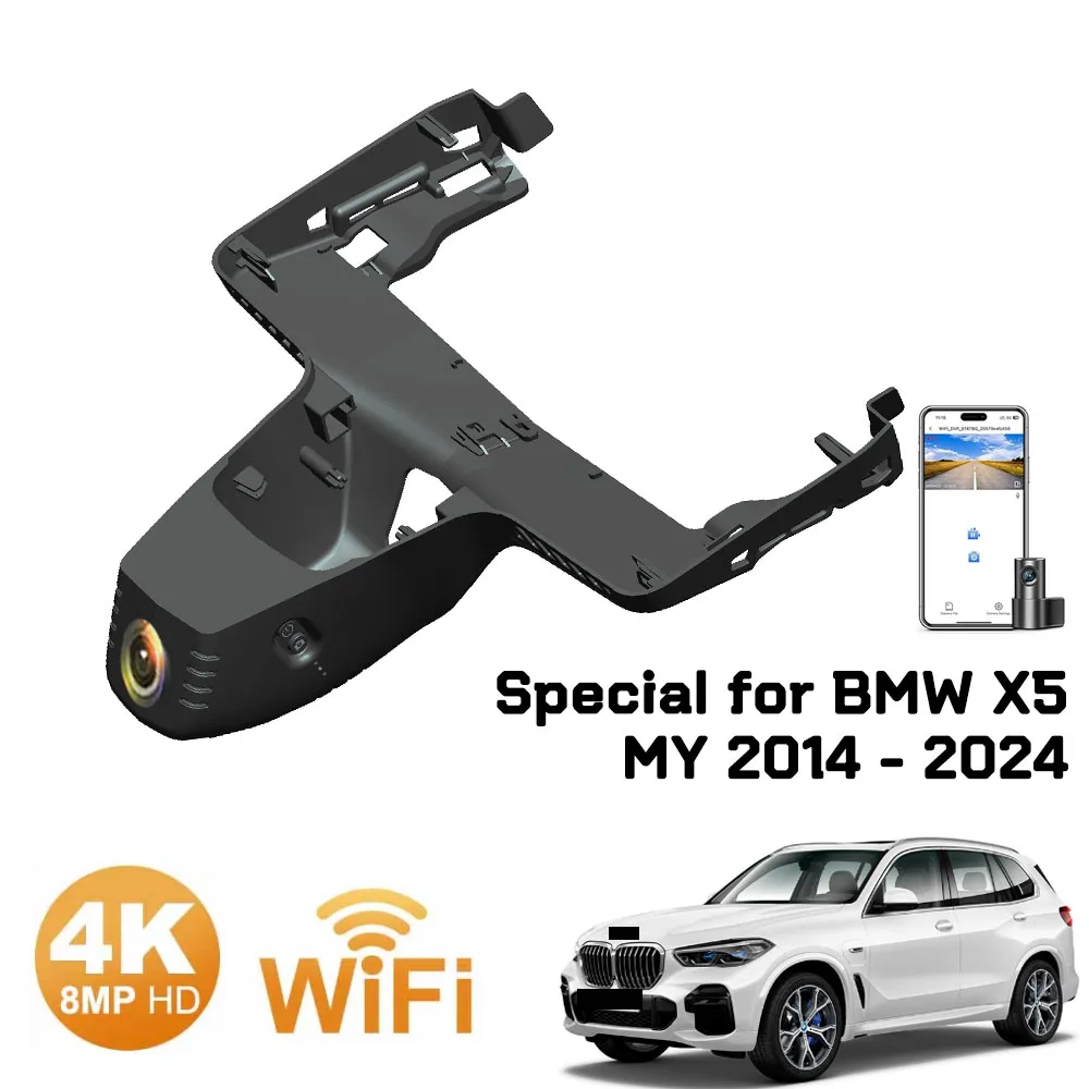 

Dashcam Front Rear Dash Cam 4K Wifi Dual Camera for BMW X5 F15 G05 2024 2023 2022 2021 2020 2019 2018 2017 2016 2015 2014