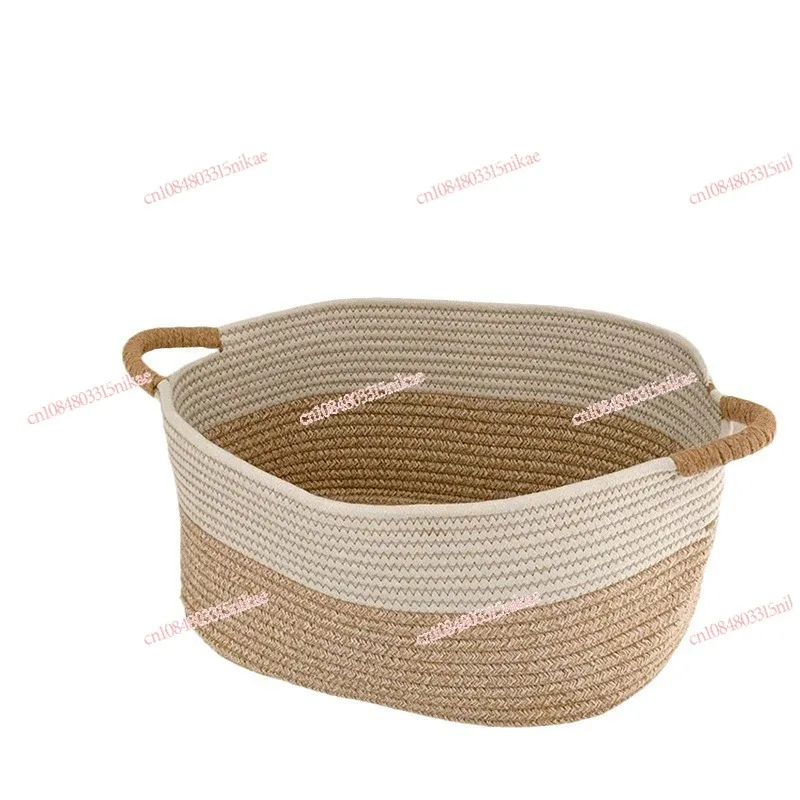 

Large-Capacity Cotton Rope Storage Bin Japanese Minimalist Organizer for Desktop, Dorm & Home (Snacks/Toys/Clutter)