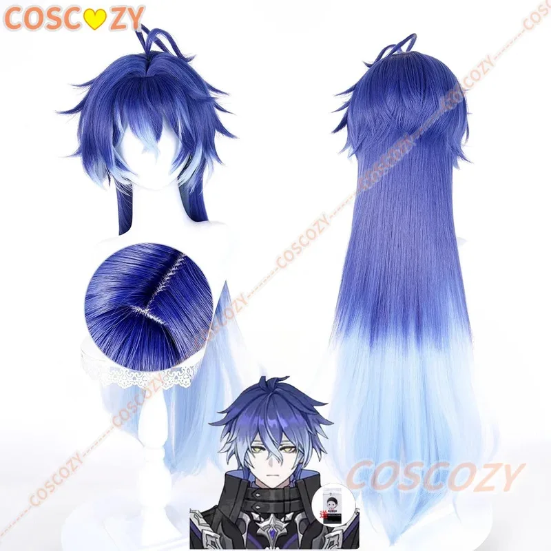 2025 11 Gioco Genshin Impact Flins Parrucca Cosplay Lungo Blu Resistente Al Calore Sintesi Capelli Halloween Carnevale Parrucche Del Partito Per Le Donne Me