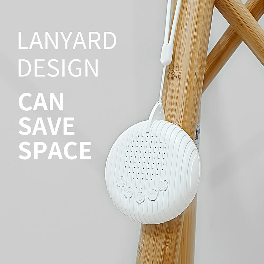 ポータブルベビースリープマシン,ホワイトノイズサウンドマシン,10個のなだめるような音,15、30、60分,タイマー付きボリューム,調整可能,統合充電器