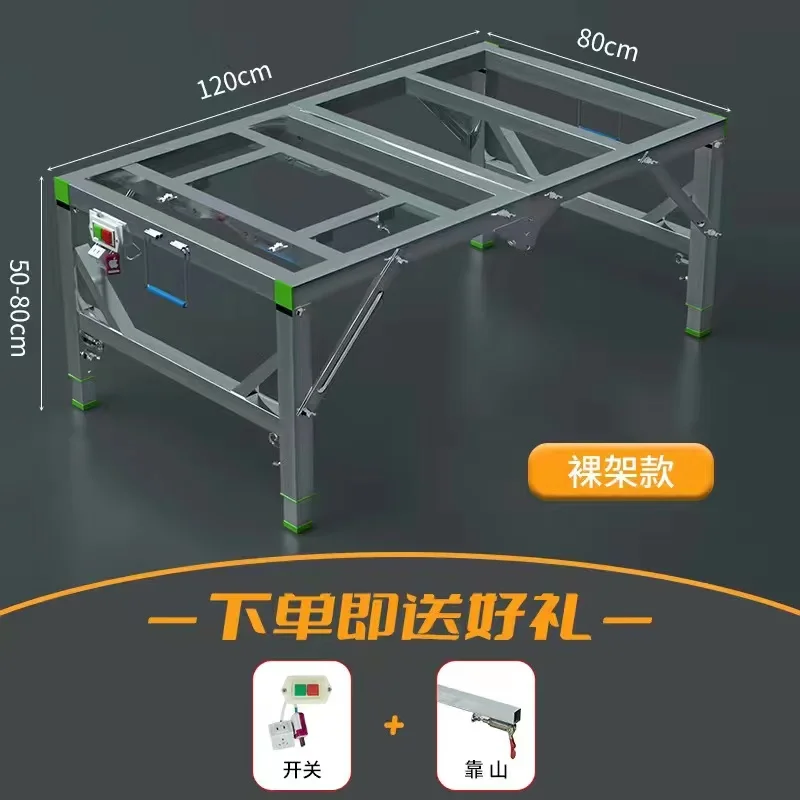 2023 Woodworking Saw Table Dust-free Push Table Daw Precision Saw Stainless Steel Folding Worktable Multi-functional 80 120CM