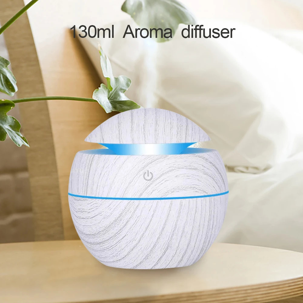 

Ультразвуковой увлажнитель воздуха 130 мл с сенсорной панелью и блокировкой ребенка, 7 регулируемых режимов и порт USB-C в комплекте