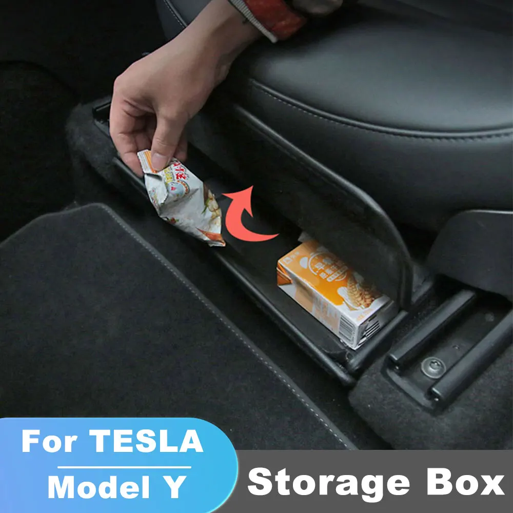 Boîte de rangement pliable en cuir pour Tesla Model Y, boîte de rangement pour sièges avant et arrière, accessoires d'intérieur pour voiture