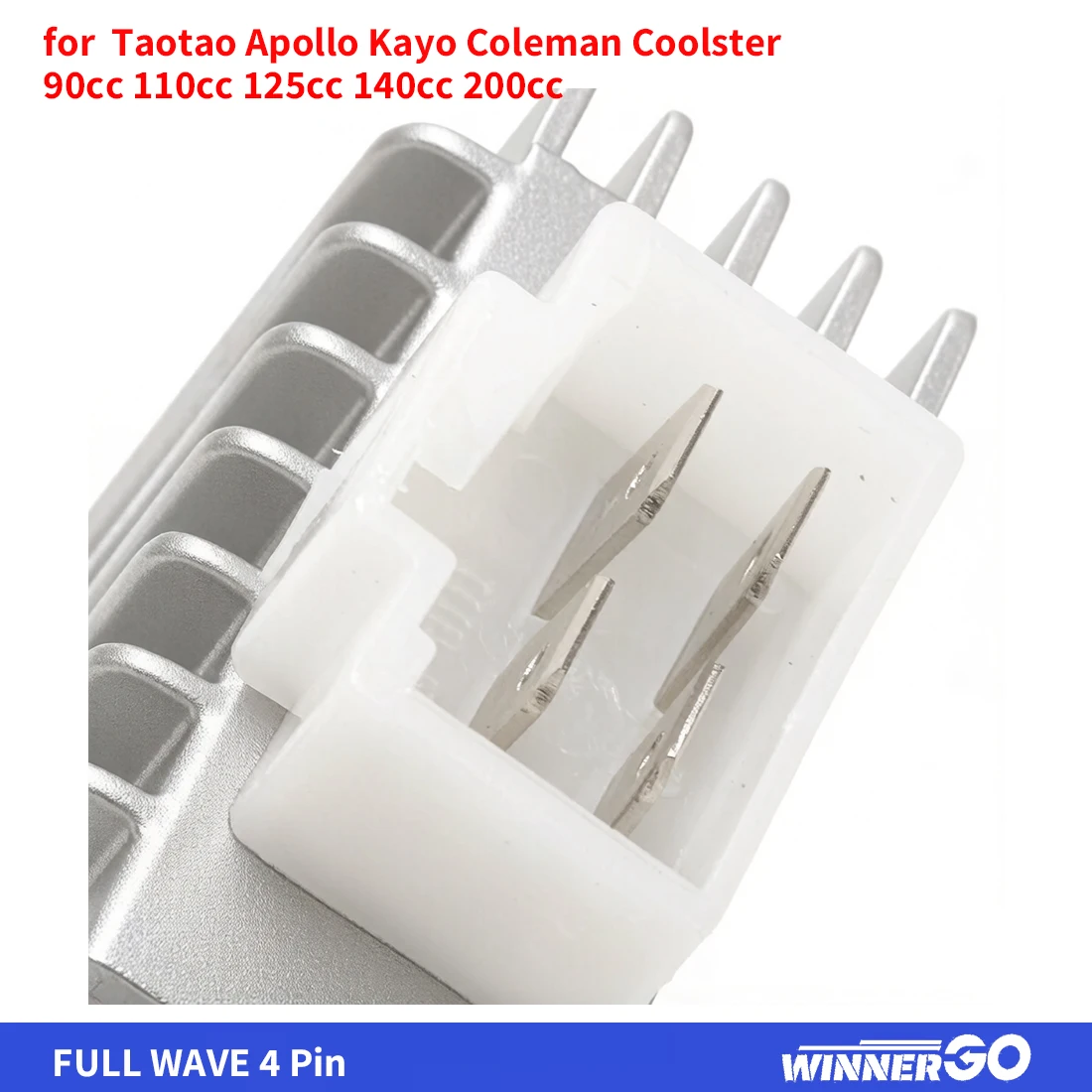 Taotao Apollo Kayo Coleman Coolster OEM FULL WAVE 4-Pin Spannungsregler Gleichrichter für GY6 Motor 50cc-150cc Moped Roller ATV – Detail 3