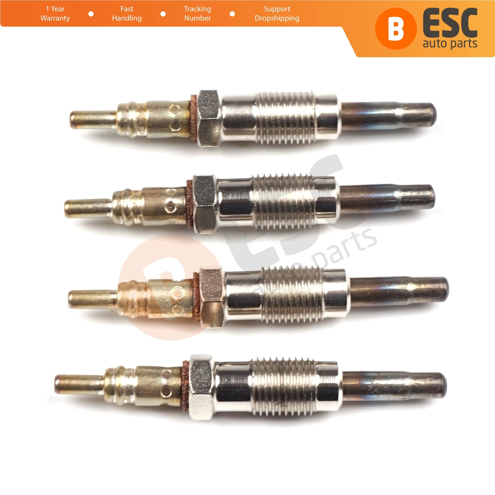 ESC Auto Parts EGP52-1 4 Pcs Heater Glow Plugs GX91, 0100226391, 100226391 for Fiat 1.9 D. Fast Shipment Ship From Turkey