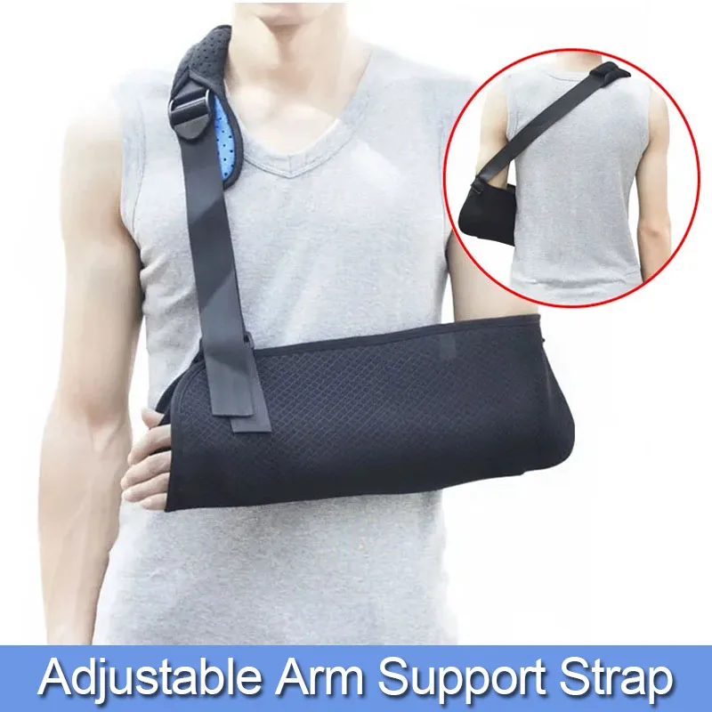 1Pc Adjustable Arm Support Shoulder Immobilizer-Breathable Arm Sling-for Fracture Sprain Wrist Arm Elbow Forearm Fixed Belt