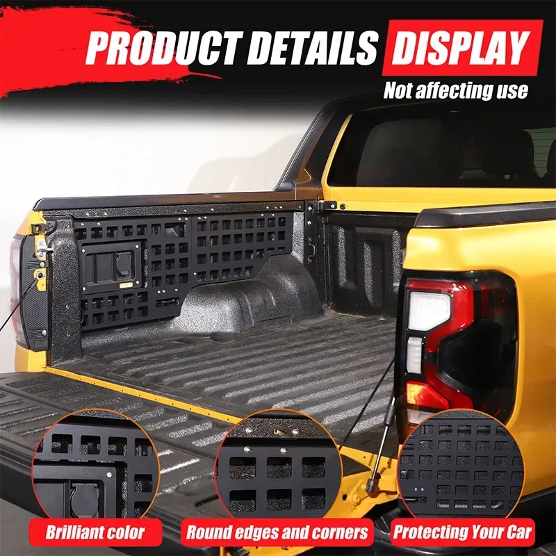 لفورد رينجر 2023 سيارة الجذع الجانب حقيبة رف قوس أداة فرز قوس المنظم الناقل معلقة مجلس لوحة اكسسوارات السيارات #4