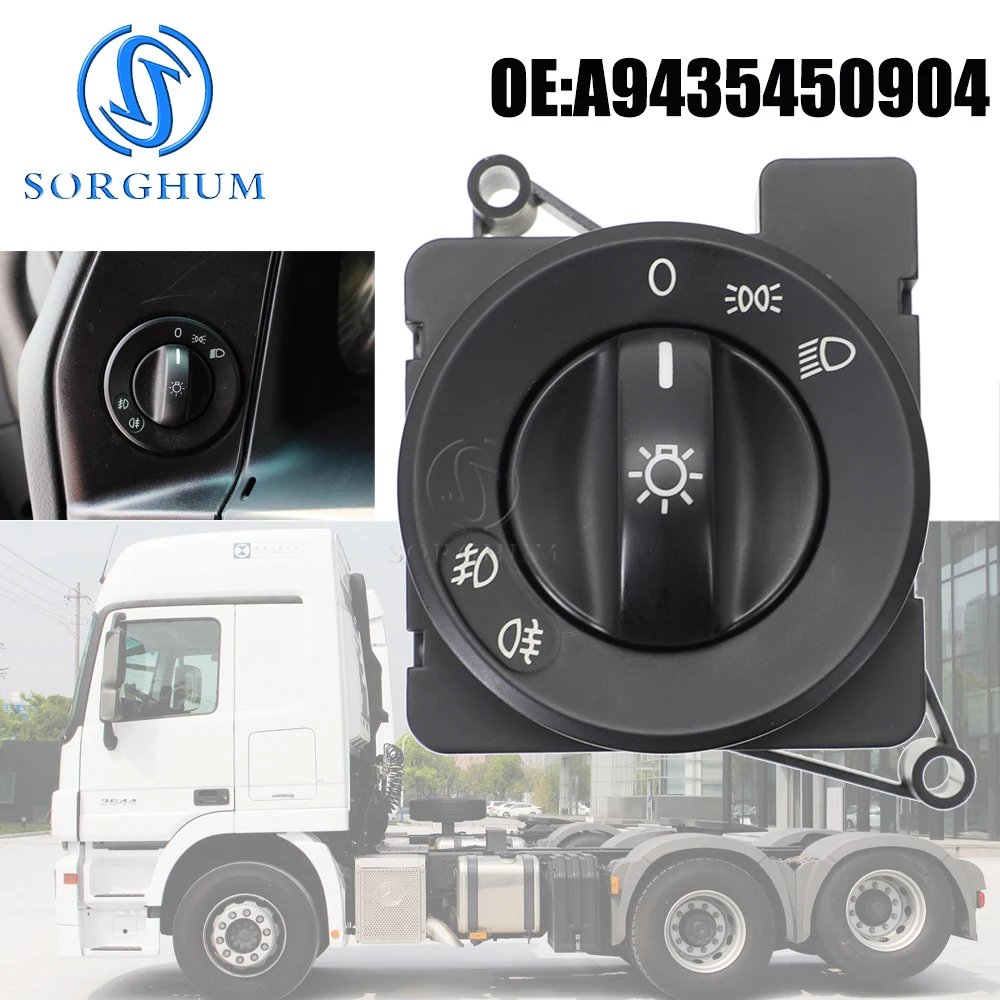 

SORGHUM Truck Headlight Fog Lamp Light Control Switch 9435450904 For Mercedes-Benz Actros/Antos/Arocs/Axor Actros 2/3 MP3 Spares