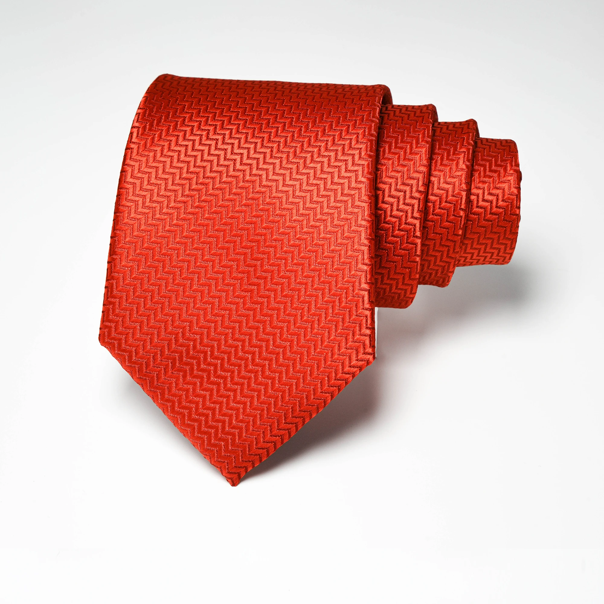 Einfarbige, bestickte Krawatte, 8 cm, Seidenmischung, weich, hochwertig, formell, für Business, Hochzeit, Party, Alltag, für Herren, Gentleman – Detail 14