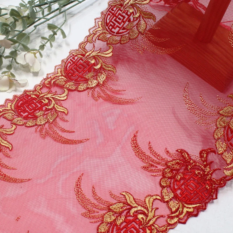 

31Yards Double Edged Embroidered Tulle Lace Trim Soft Mesh Lingerie Underwear Clothes Bra Dress Sewing Fabric DIY