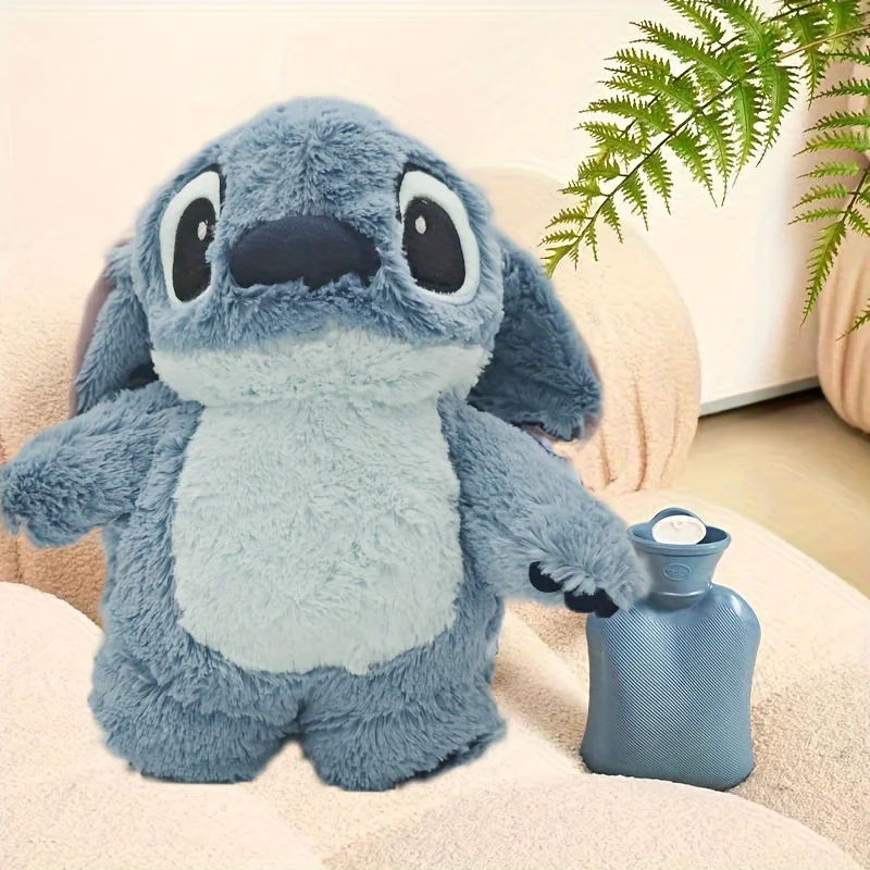 1 pc Anime character Angel Stitch Strawberry Bear Winnie the Pooh cute plush doll hot water bottle water filling type