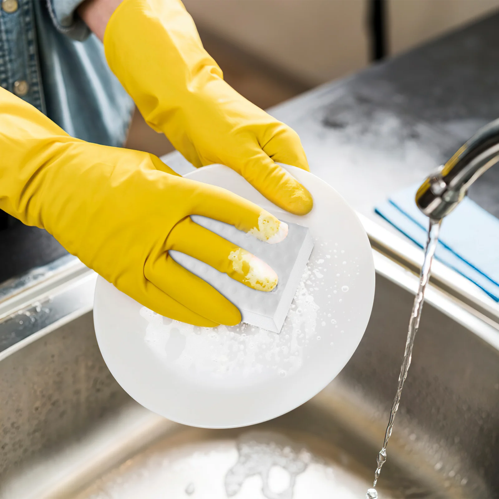 

12 pcs Kitchen Dish For Dishes Cleaning Sponges Scrubber Foam Dish Wash Sponge Sponge Household Cleaning Sponges