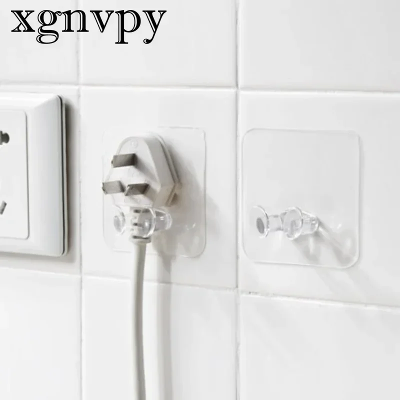 Xgnvpy-Crochet de prise de bain transparent sans couture, crochet collant de stockage, prise de fil électrique, prise rapide, câble de données