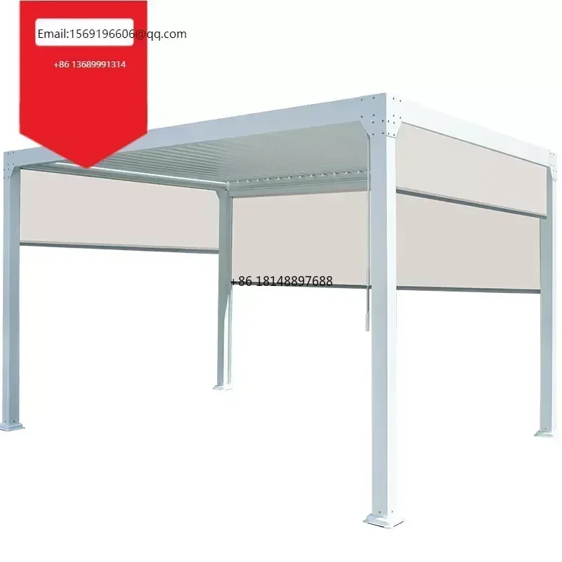 Outdoor Pavilion Nordic Courtyard Sunshade Garden Terrace European-Style Aluminum Alloy Leisure  Manual