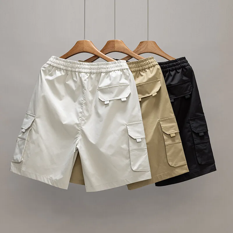 

2025 summer new men's fashionable loose workwear shorts casual five quarter pants