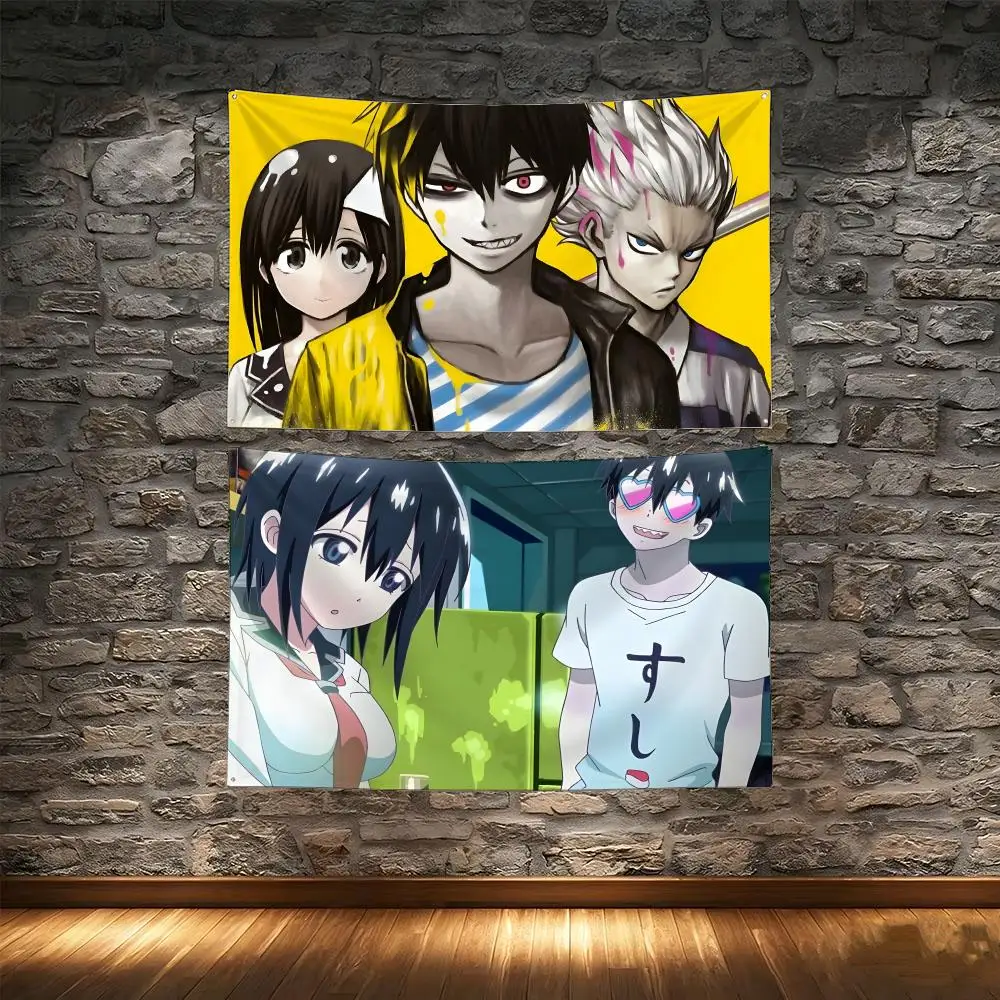 Vampire Fantasy Anime B-Blood Lad Flags Tapestry Creative Pattern Photo Living Room Wall Art Party Outdoor Decor