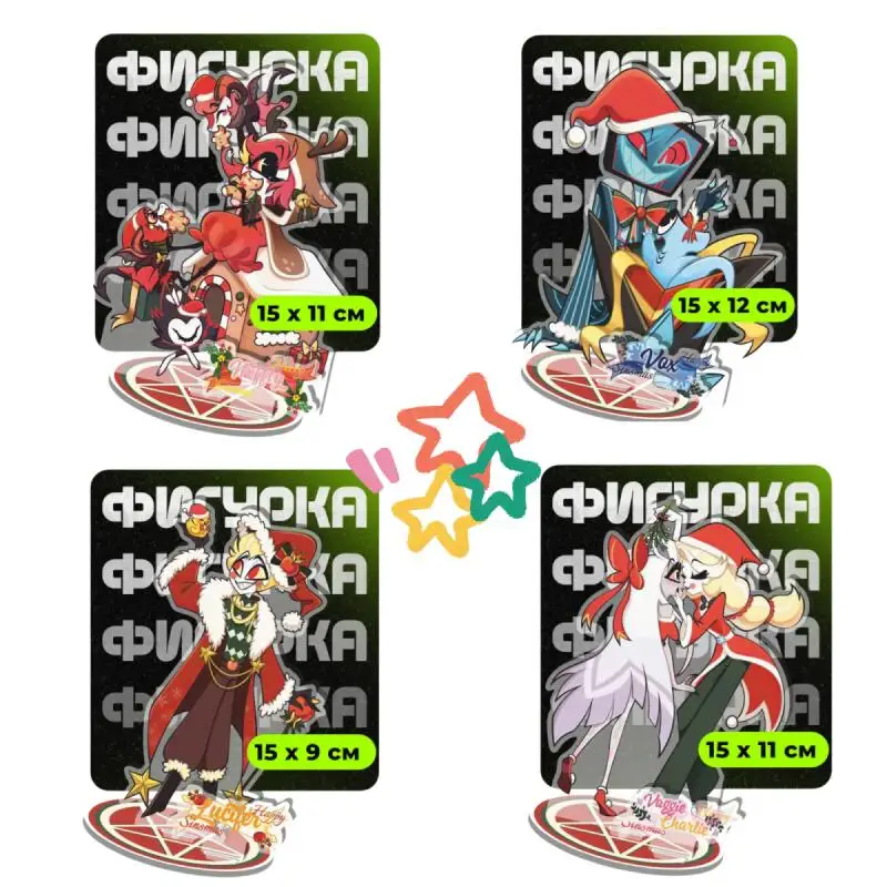 

Acrylic Standee for Niffty Vox Charlie Vaggie Husk Lucifer Anime Cartoons Standee Self-Made Acrylic Standing Plates Decoration