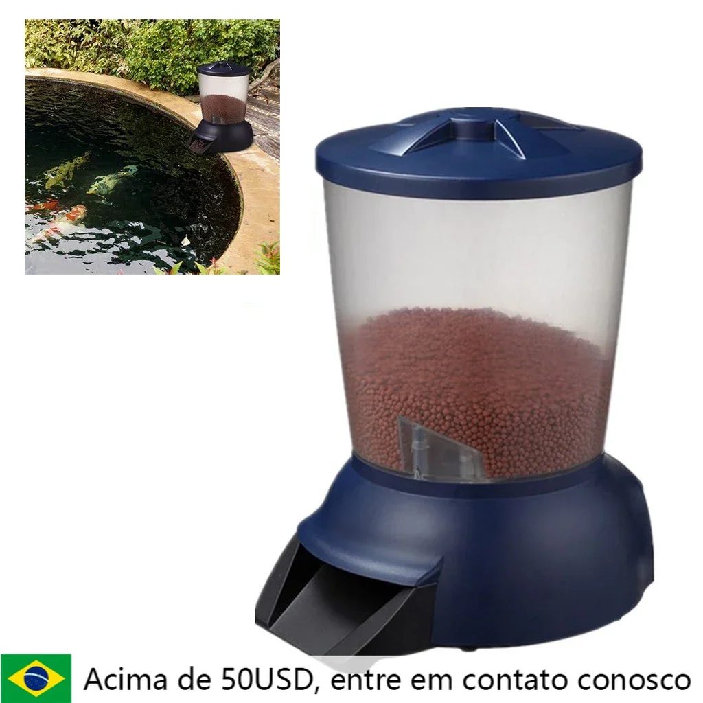 

Jebao smart feeder 5L Автоматический фидер для пруда рыбы koi pond Фидер для рыб с распылителем большой емкости