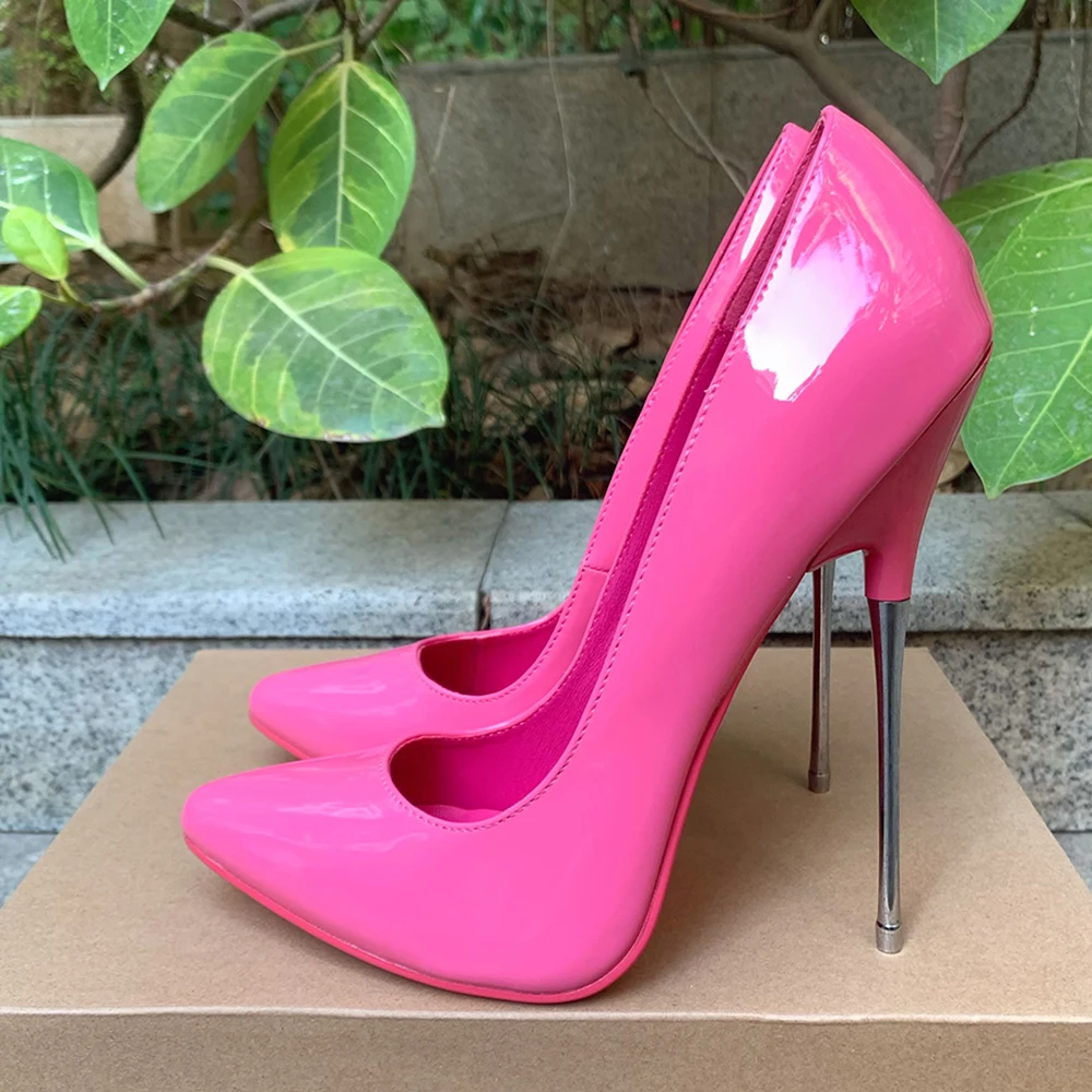 

All Pink 16cm Extreme Metal High Heels Stilettos Pumps Cross Dresser Fetish Model Catwalk Unisex Shoes Customize