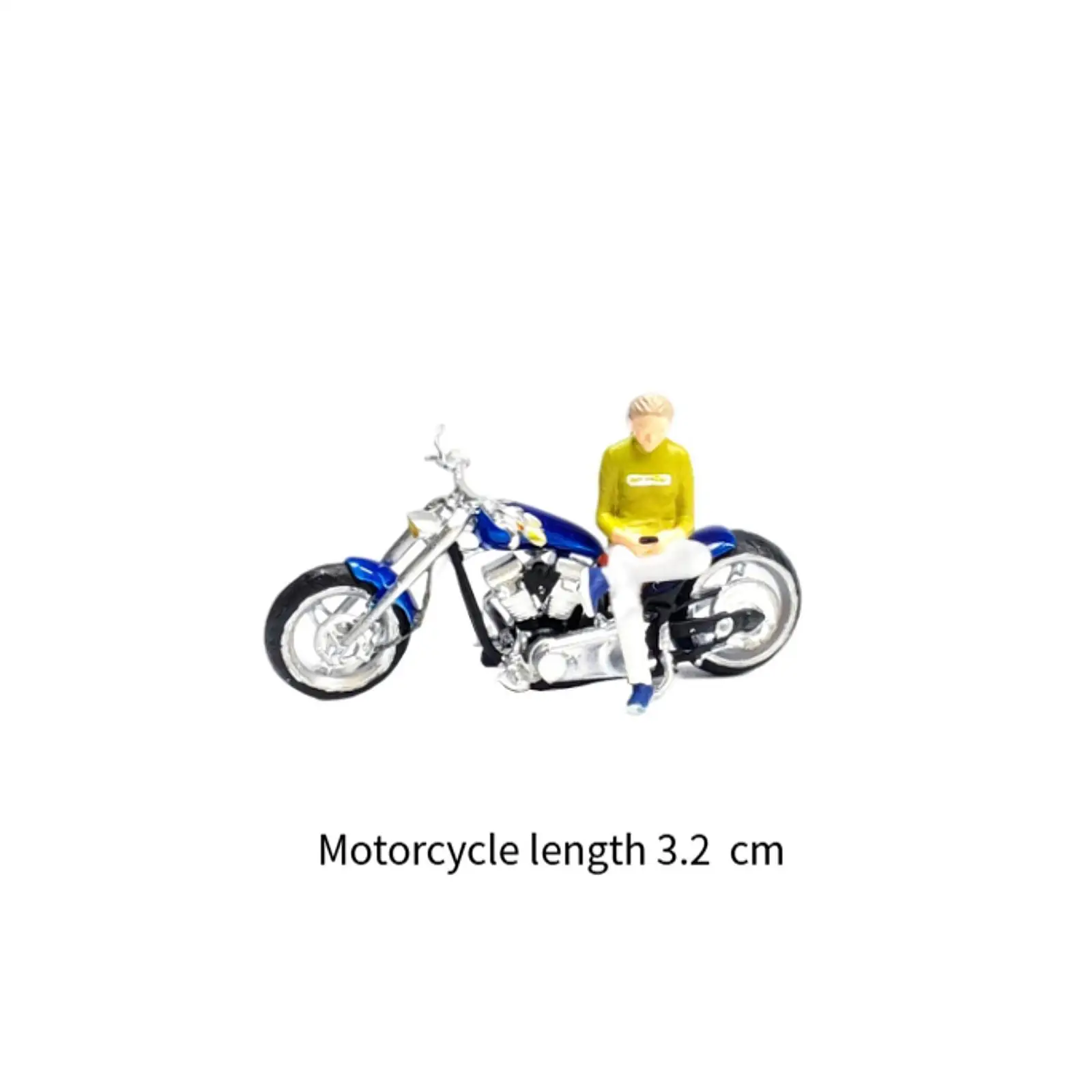 Diorama de modèle de personnes, décor de scène de bricolage, objets de collection, modèle de moto, 1/64