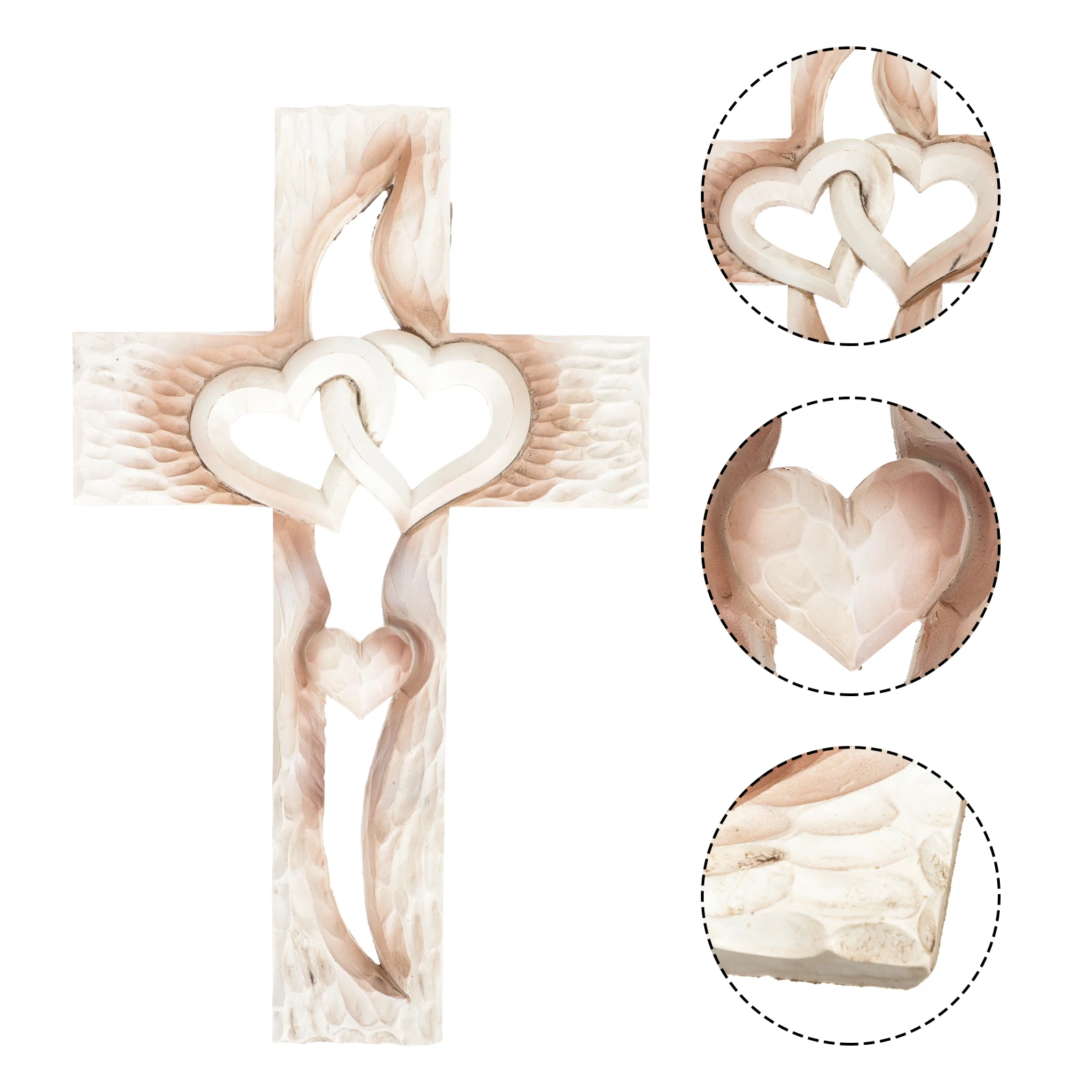 

Resin Heart Decoration Simple Artistic Unique Creative Cross Resistant Long Lasting Party DIY Decor