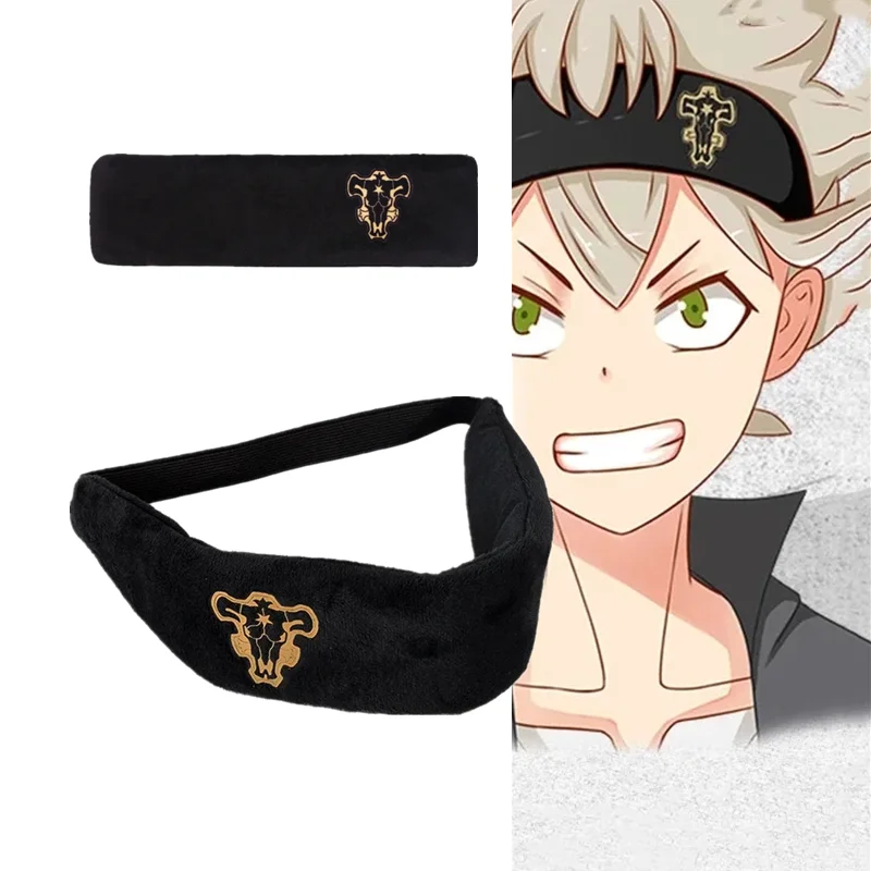 Anime Black Clover Emperor Logo Headband Asta Magic Knight Cosplay Head Wear Band Costume Emblem Props