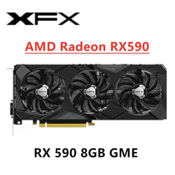 XFX RX 590 580 8GB GDDR5 Graphics Cards GPU Radeon  AMD Radeon RX590 GME 8GB  AMD Video Card Desktop PC Screen Computer Game Map