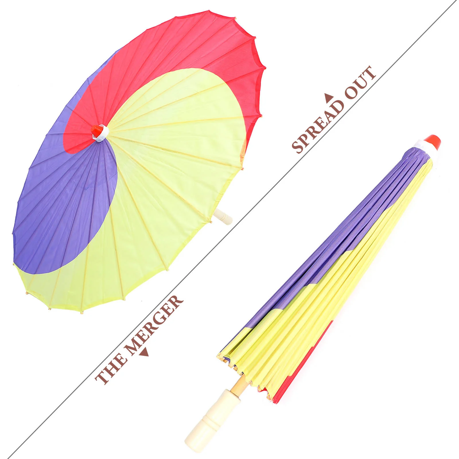 

1pc Decorative Umbrella Japanese Style Cloth Wood Photography Prop Stage Performance Wedding Party Decor Shopping Mall Display