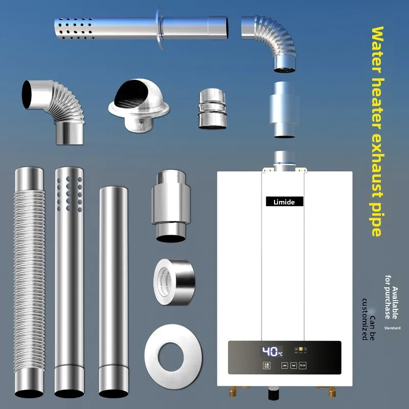 strong exhaust water heater accessories elbow whole box purchase is more favorable 60mm stainless steel exhaust pipe