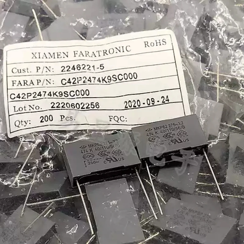 10pcs-0.47UF 275VAC X2 Xiamen Farah 275VAC474 470NF MKP62 Safety Standard Capacitor Original