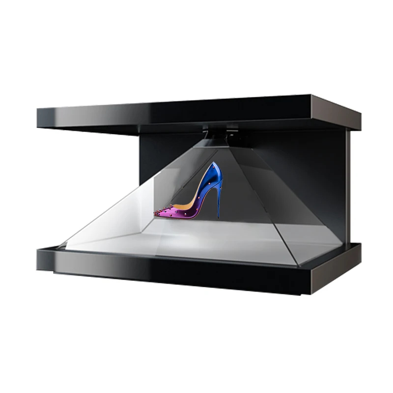 60*60cm 360degree pyramid holographic display box for advertising