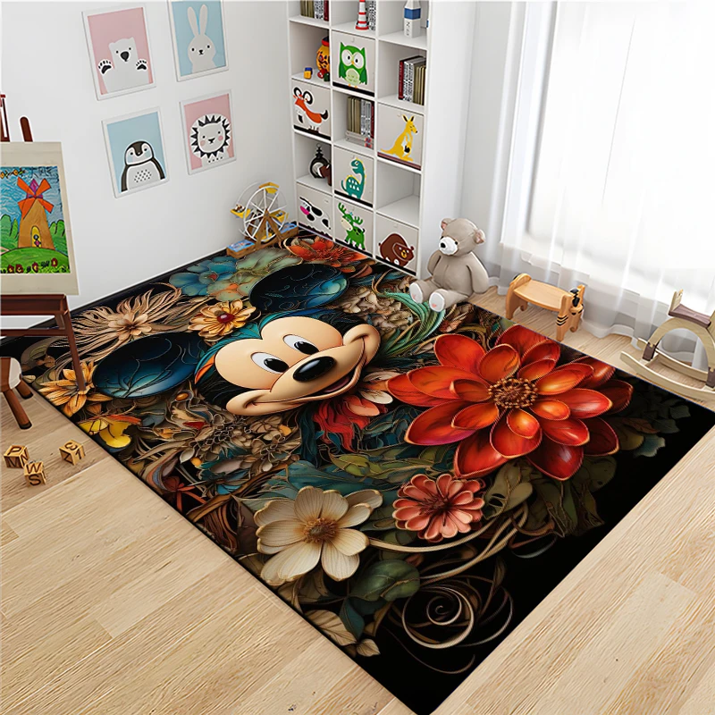 Disney Mickey Mouse tappeto antiscivolo per grandi aree tappeto per la casa soggiorno camera da letto per bambini divano zerbino Decor tappetini da