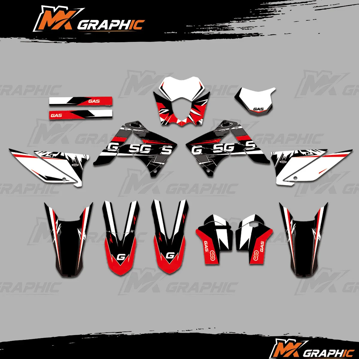 

Для газа Enduro MX EC 125 200 250 300 450 2010 2011, графические наклейки, наклейки для мотоцикла, фон