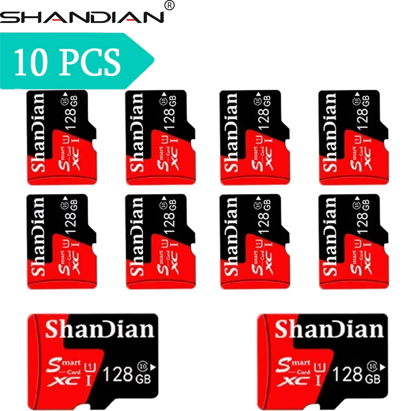 10 PCS LOT Original Memory Card 128GB Mini SD Card 64GB 32GB 8GB Class 10 High Speed Micro TF Cards For Phone/PC Storage Devices