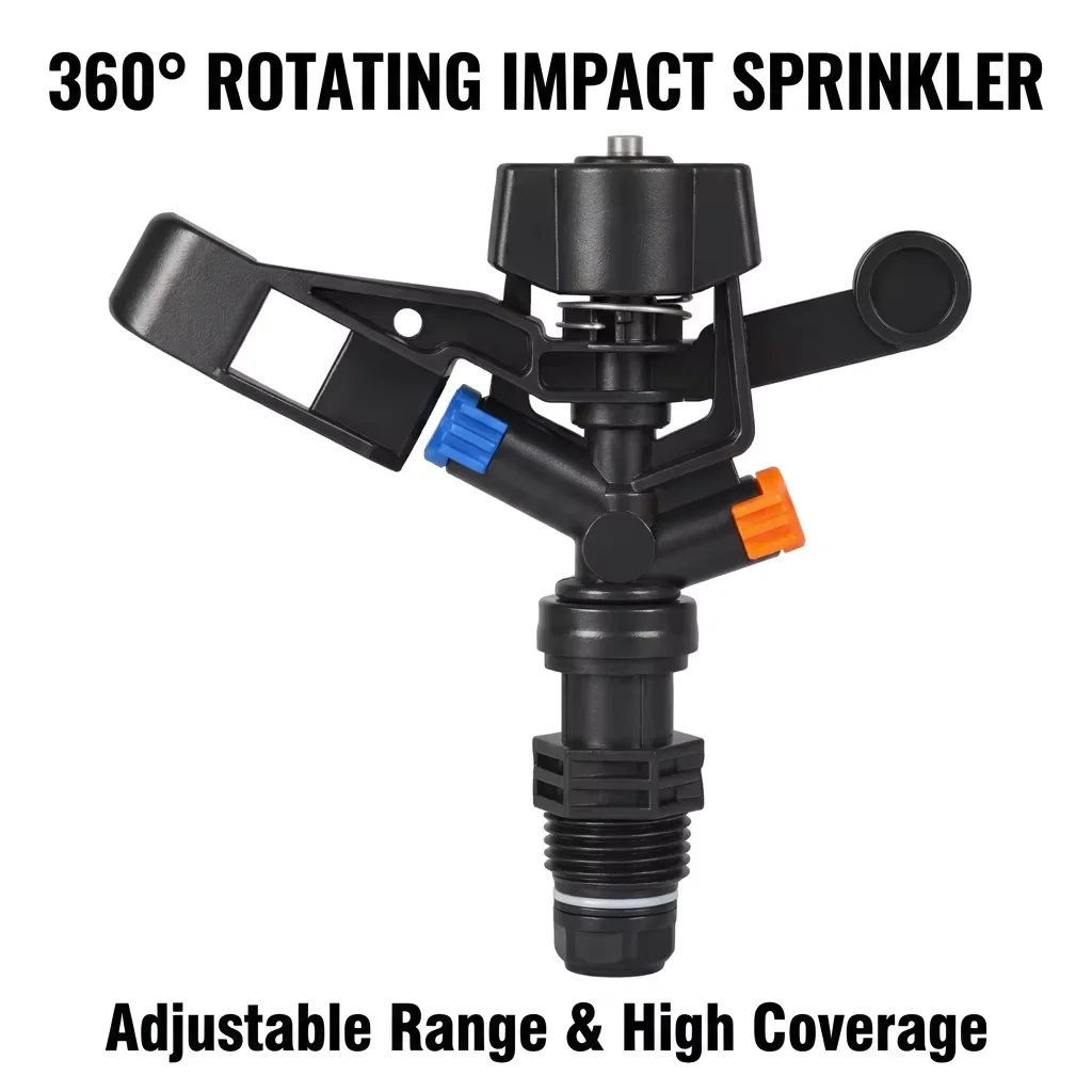 4-Inch Rocker Arm Spray Head for Lawn Irrigation 360-Degree Rotating Sprinkler System Plastic Cooling Dust Removal Garden Use