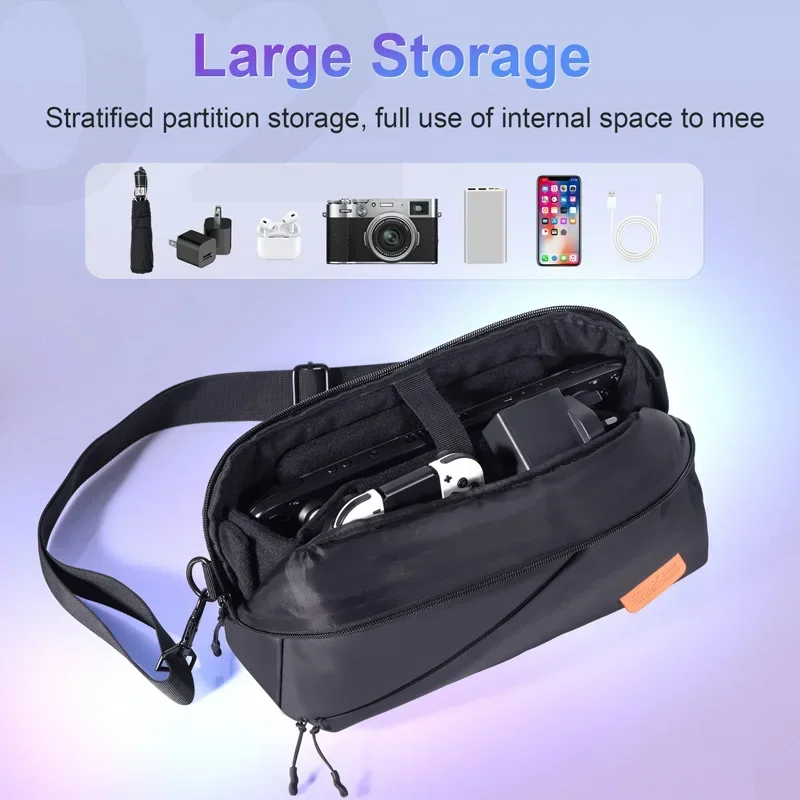 1PC Steam Deck Handheld Storage Bag Crossbody Bag OLED For ROG Ally Game Console Portable Crossbody Shoulder High Capacity Bag