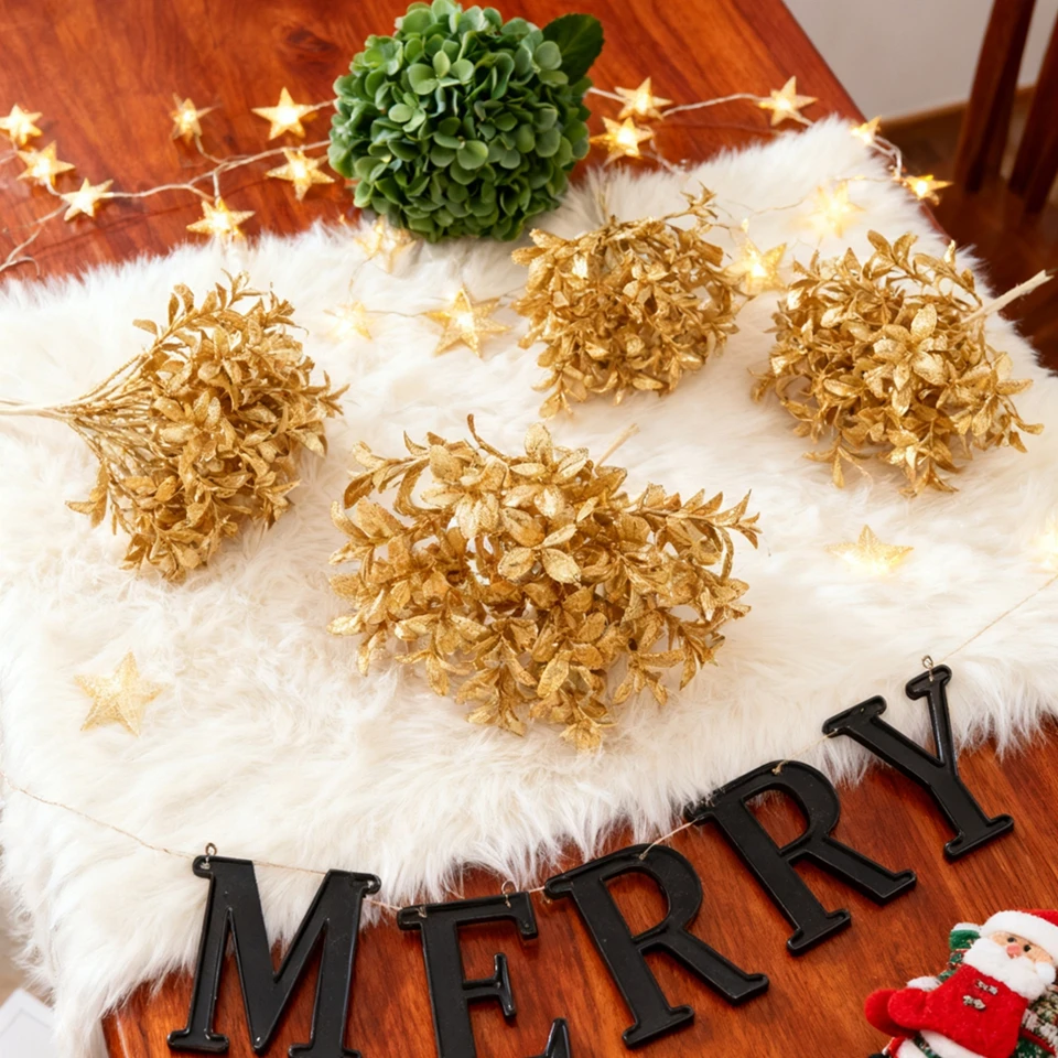 

Artificial Flowers Plant Home Reception Room Christmas Tree Wedding Wreath Table Decorative Arrangement Bouquet Diy Craft Gifts