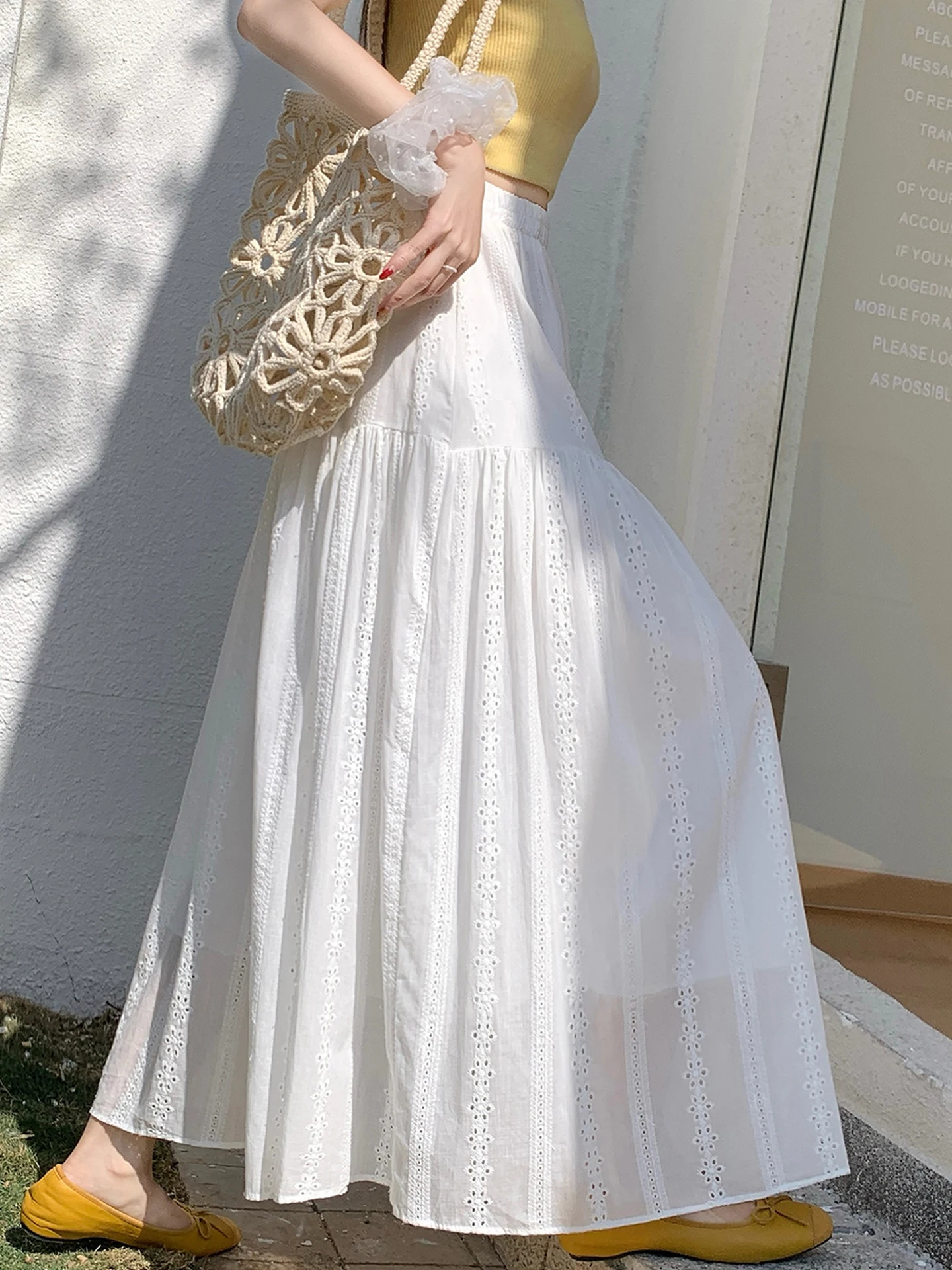 Gonna a fiori traforata Mint e - A-Line Skirt Midi recensione e prezzo