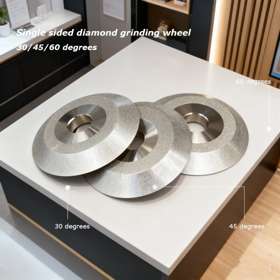 Dianond Single Bevel Grinding Wheel 30 45 60 Degrees Abrasive Disc for Grinding Alloy Tungsten Steel CBN Ceramic Milling Cutter